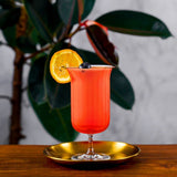 Rims Orient - Coupe Gin Sour/Long Island Ribbed Cocktail Glasses - (Deco)(11.5oz / 340mL) - POPvault