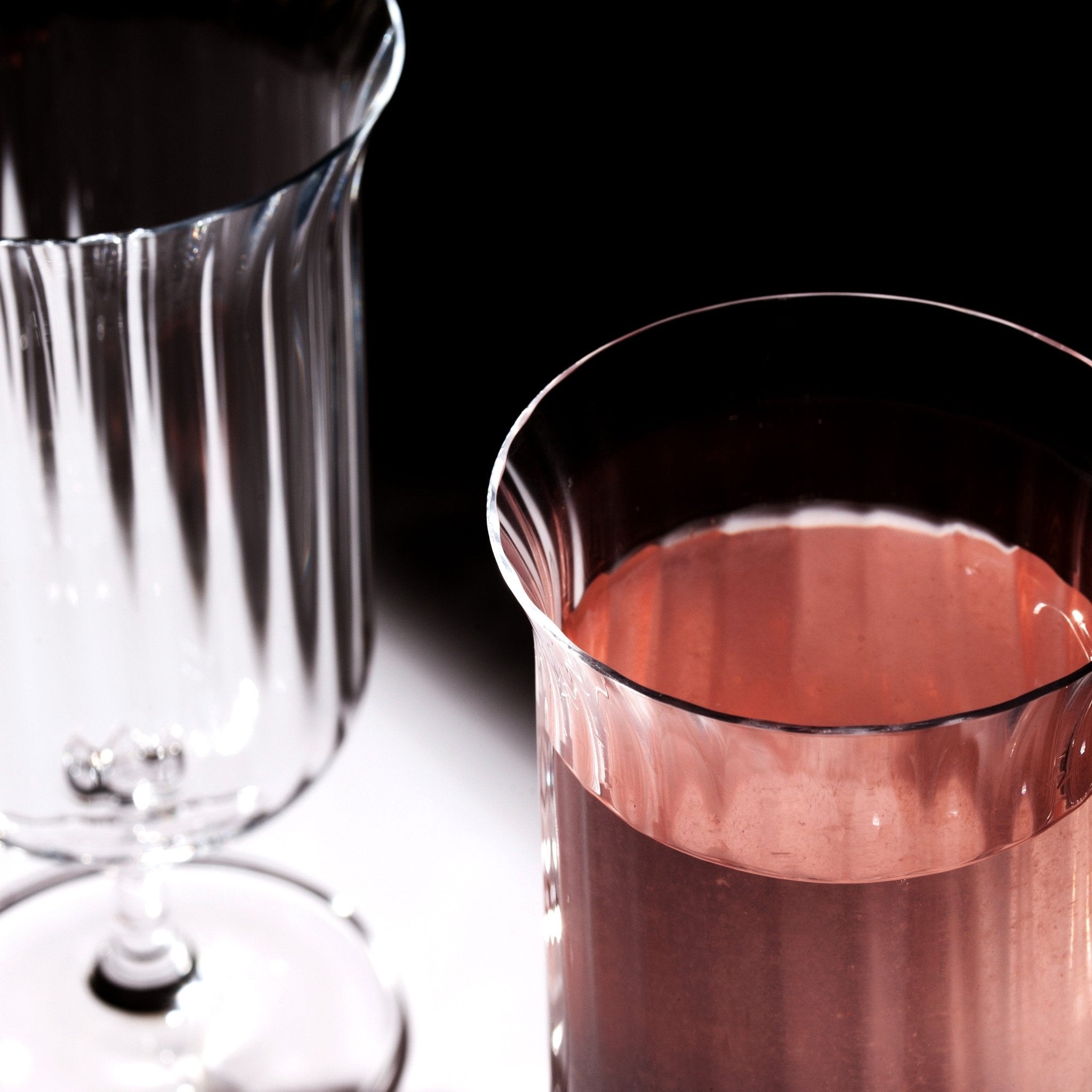 Rims Orient - Coupe Gin Sour/Long Island Ribbed Cocktail Glasses - (Deco)(11.5oz / 340mL) - POPvault