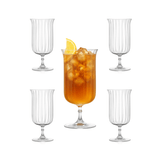 Rims Orient - Coupe Gin Sour/Long Island Ribbed Cocktail Glasses - (Deco)(11.5oz / 340mL) - POPvault