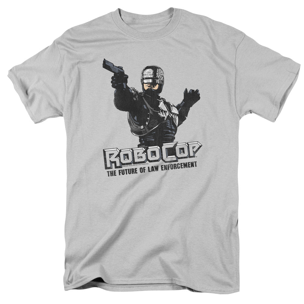 Robocop Future Of Law Mens T Shirt Silver Officially Licensed - POPvault