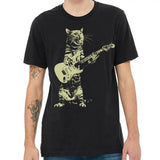 Rock & Roll Cat Guitar Men's T-Shirt - POPvault - american_apparel - cat_shirt - Clothing