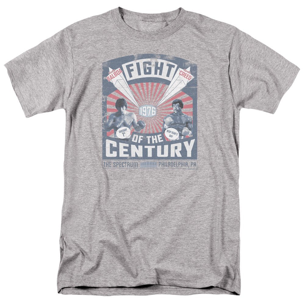 Rocky Balboa Creed Fight Poster Mens T Shirt Athletic Heather Officially Licensed - POPvault