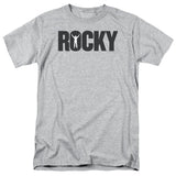 Rocky Logo Mens T Shirt Athletic Heather Officially Licensed - POPvault