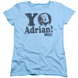 Rocky Yo Adrian Womens T Shirt Light Blue Officially Licensed - POPvault