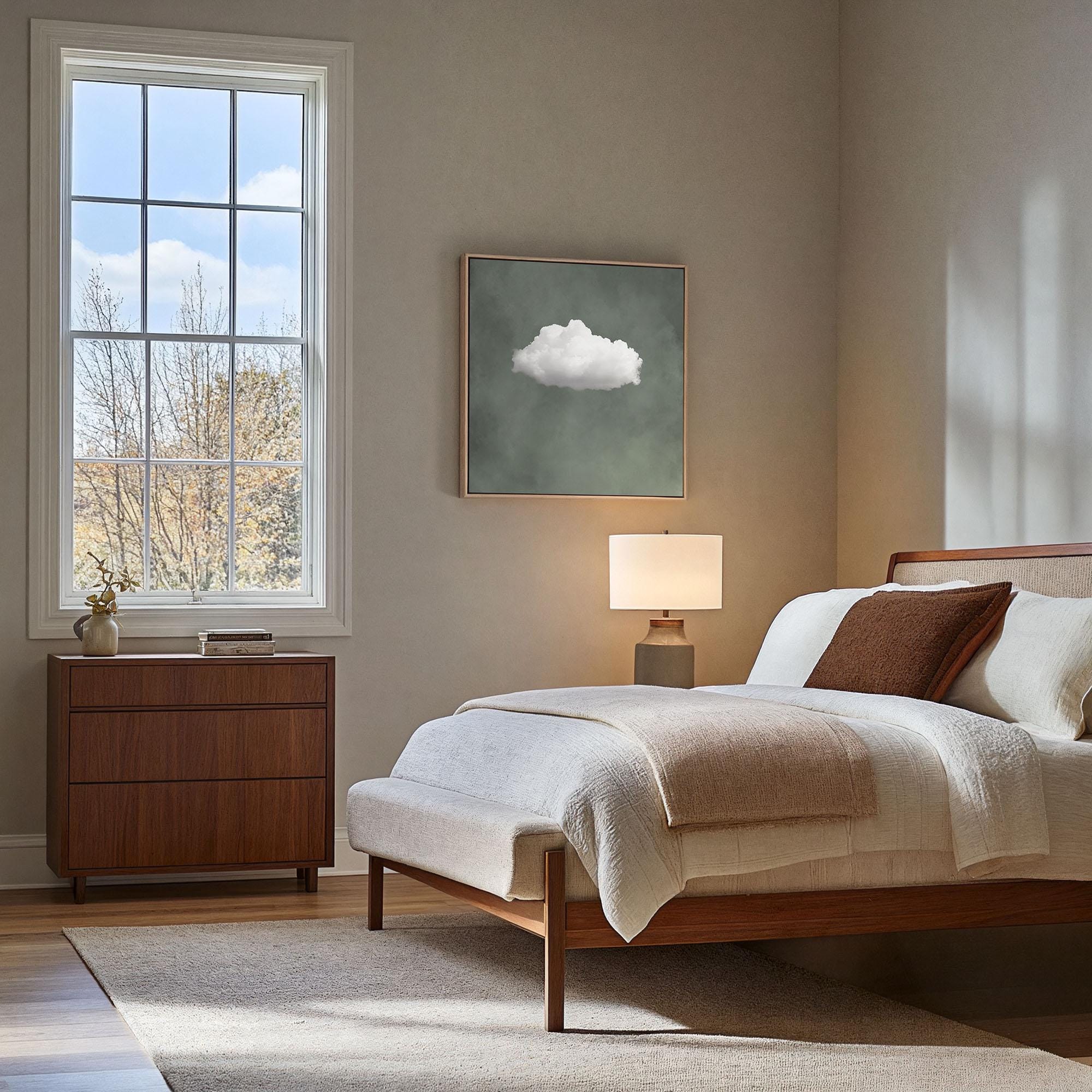 Sage Green Cloud Wall Art - POPvault
