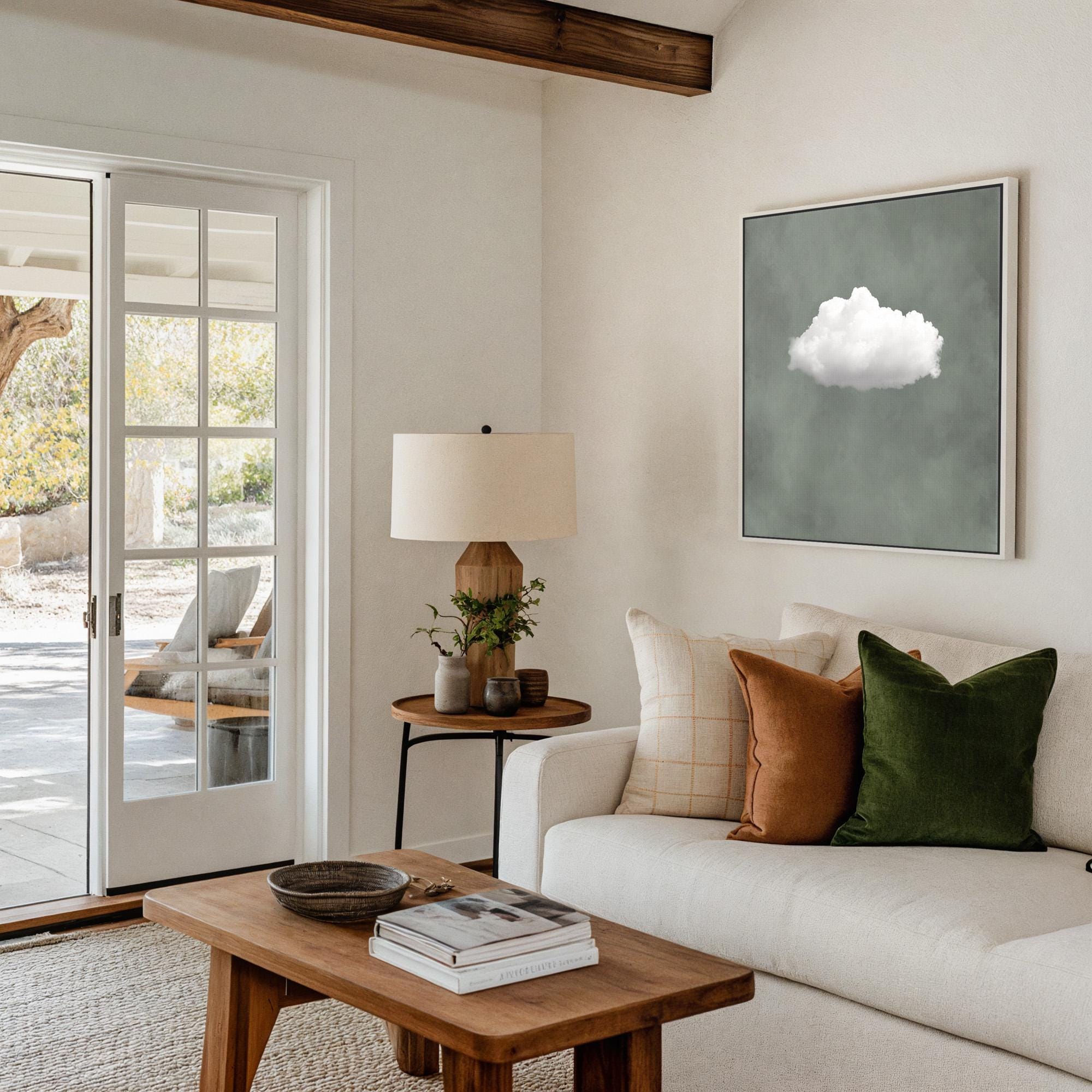 Sage Green Cloud Wall Art - POPvault