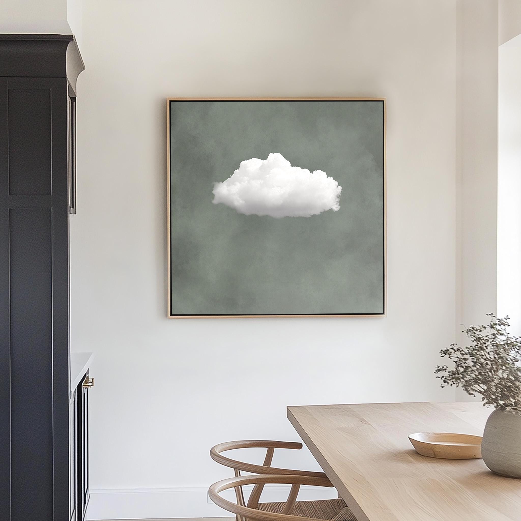Sage Green Cloud Wall Art - POPvault