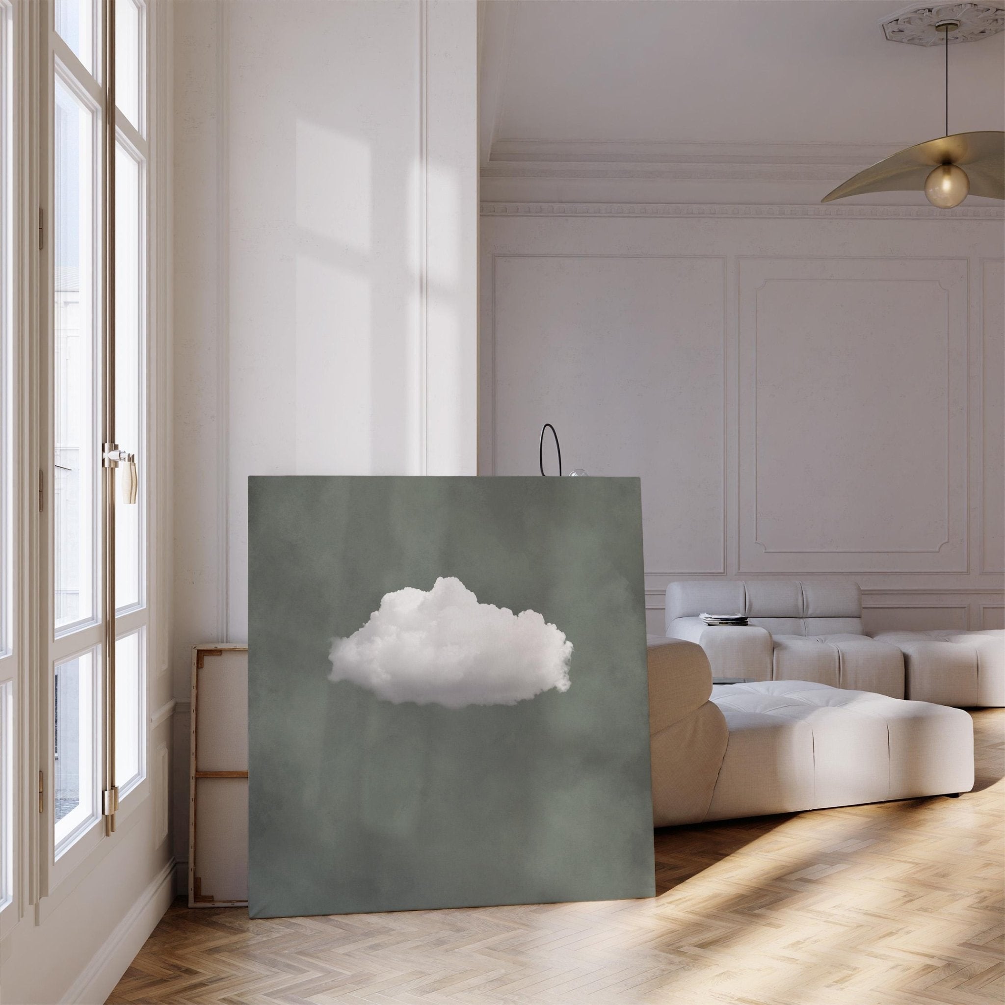 Sage Green Cloud Wall Art - POPvault