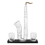 Saxophone Whiskey 34 Oz. Decanter Set With Two 10 Oz. Whisky Glasses - POPvault