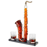 Saxophone Whiskey 34 Oz. Decanter Set With Two 10 Oz. Whisky Glasses - POPvault