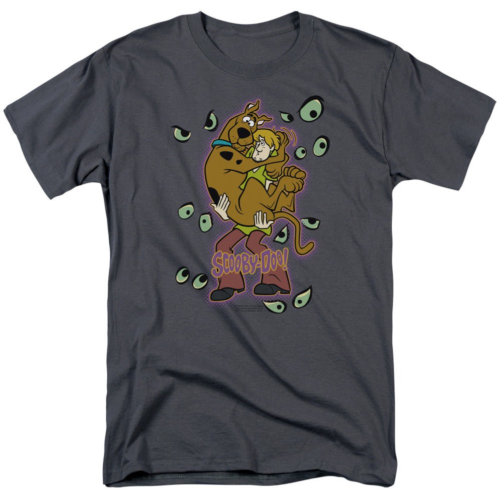 Scooby Doo Being Watched Mens T Shirt Charcoal Officially Licensed - POPvault