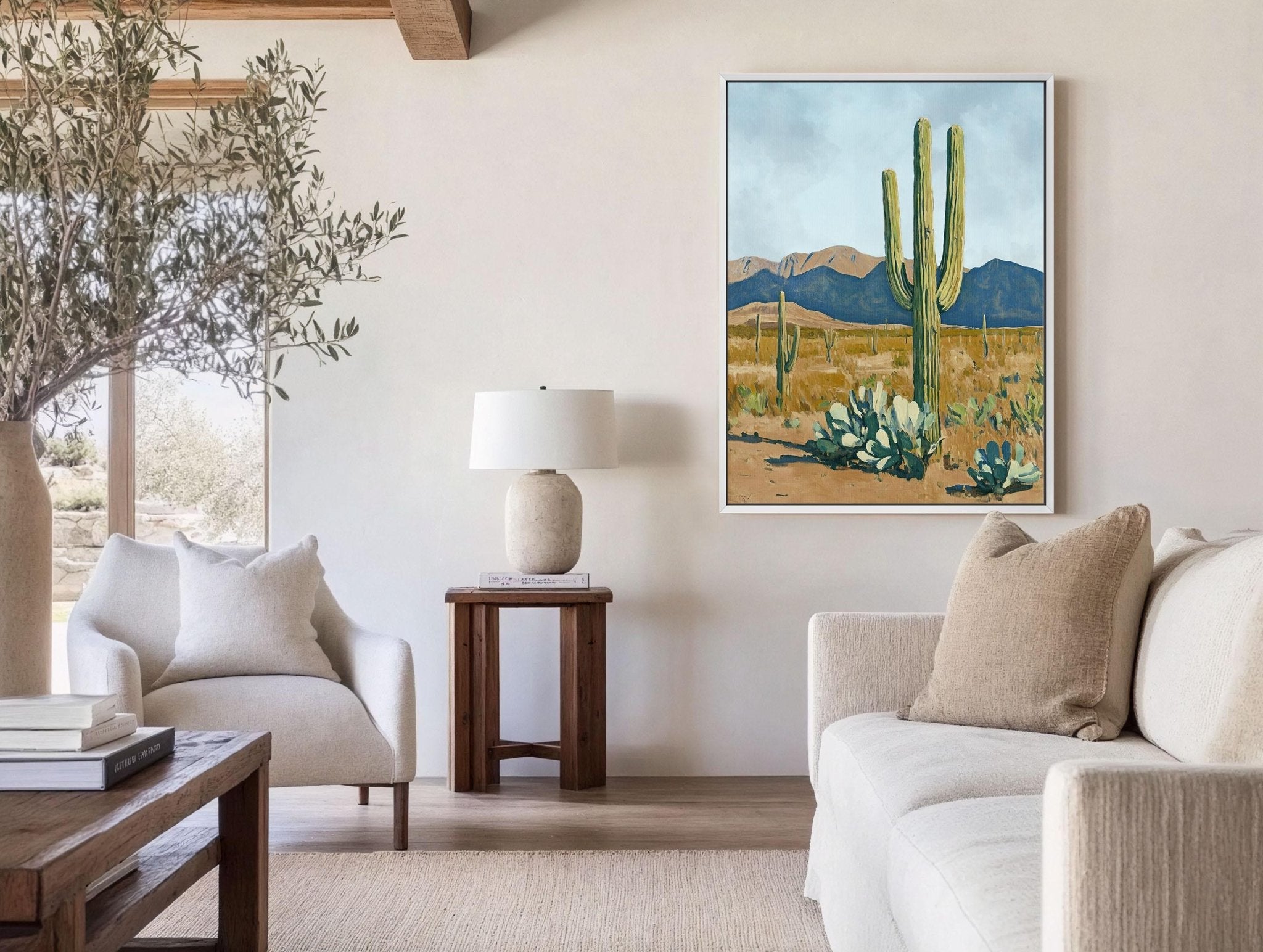 Serene Desert Landscape - Canvas Art - POPvault
