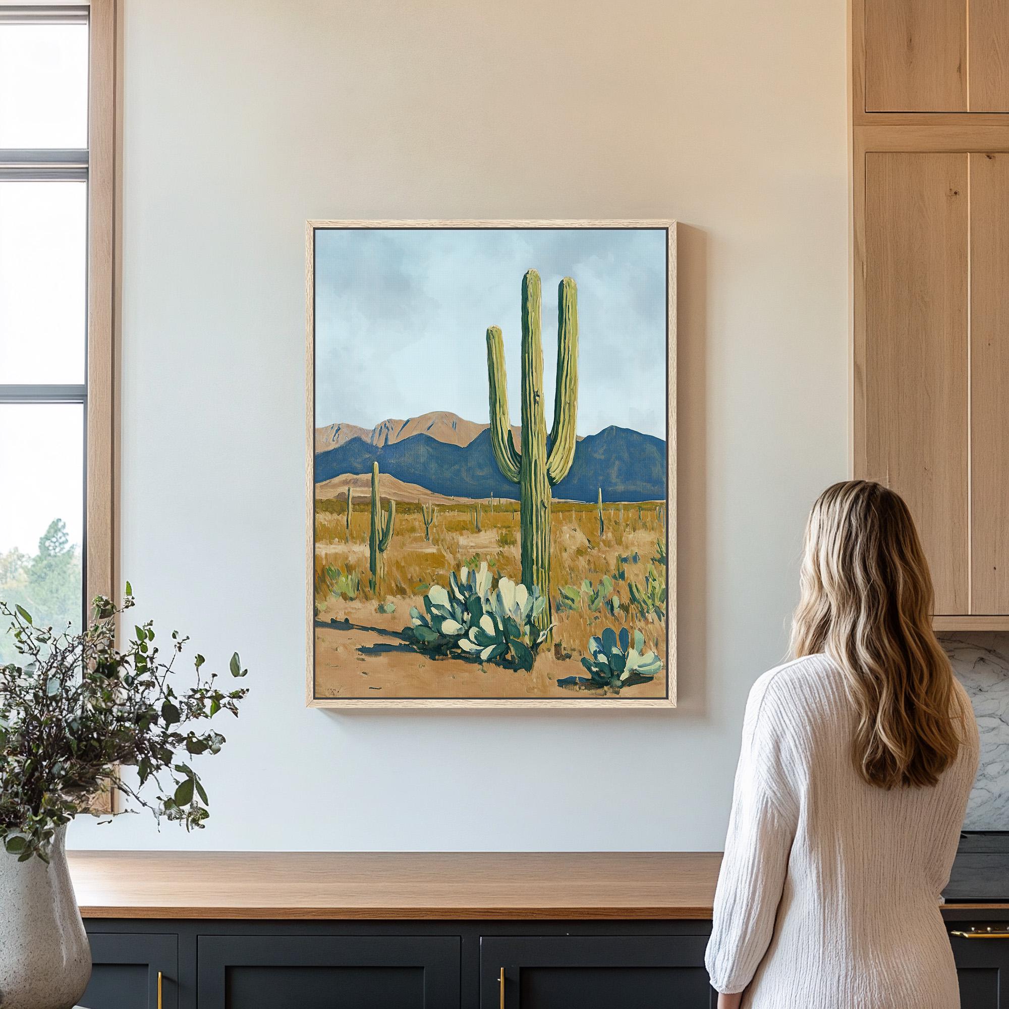 Serene Desert Landscape - Canvas Art - POPvault