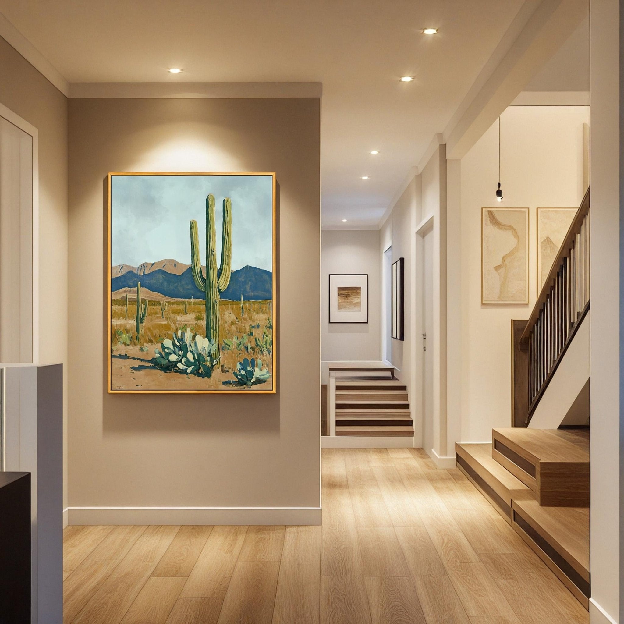 Serene Desert Landscape - Canvas Art - POPvault