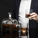 Ship in a Barrel Whiskey Decanter With Two 10 Oz. Glasses - POPvault