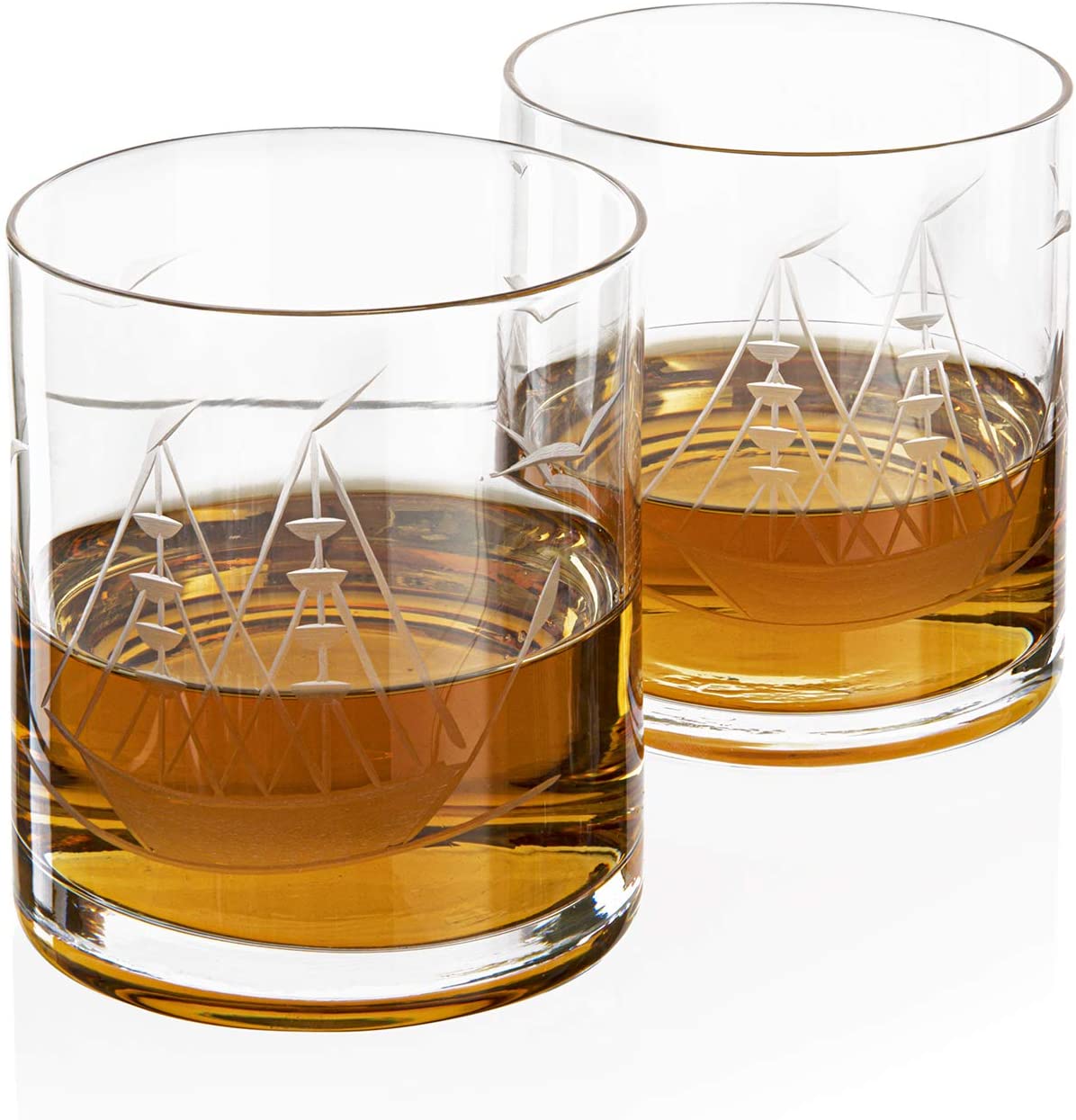 Ship in a Barrel Whiskey Decanter With Two 10 Oz. Glasses - POPvault