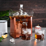Ship In A Bottle Whiskey 1250 ml Decanter Set With 2 Whiskey Glasses - POPvault