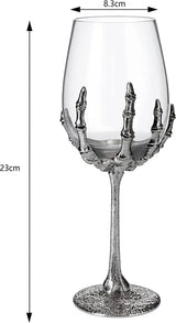 Skeleton Hand Stemmed 12 Oz. Wine Glasses (Set Of 2) - POPvault