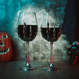 Skeleton Hand Stemmed 12 Oz. Wine Glasses (Set Of 2) - POPvault