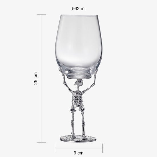Skeleton Stemmed 19 Oz. Wine Glass (Set Of 2) - POPvault