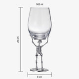 Skeleton Stemmed 19 Oz. Wine Glass (Set Of 2) - POPvault