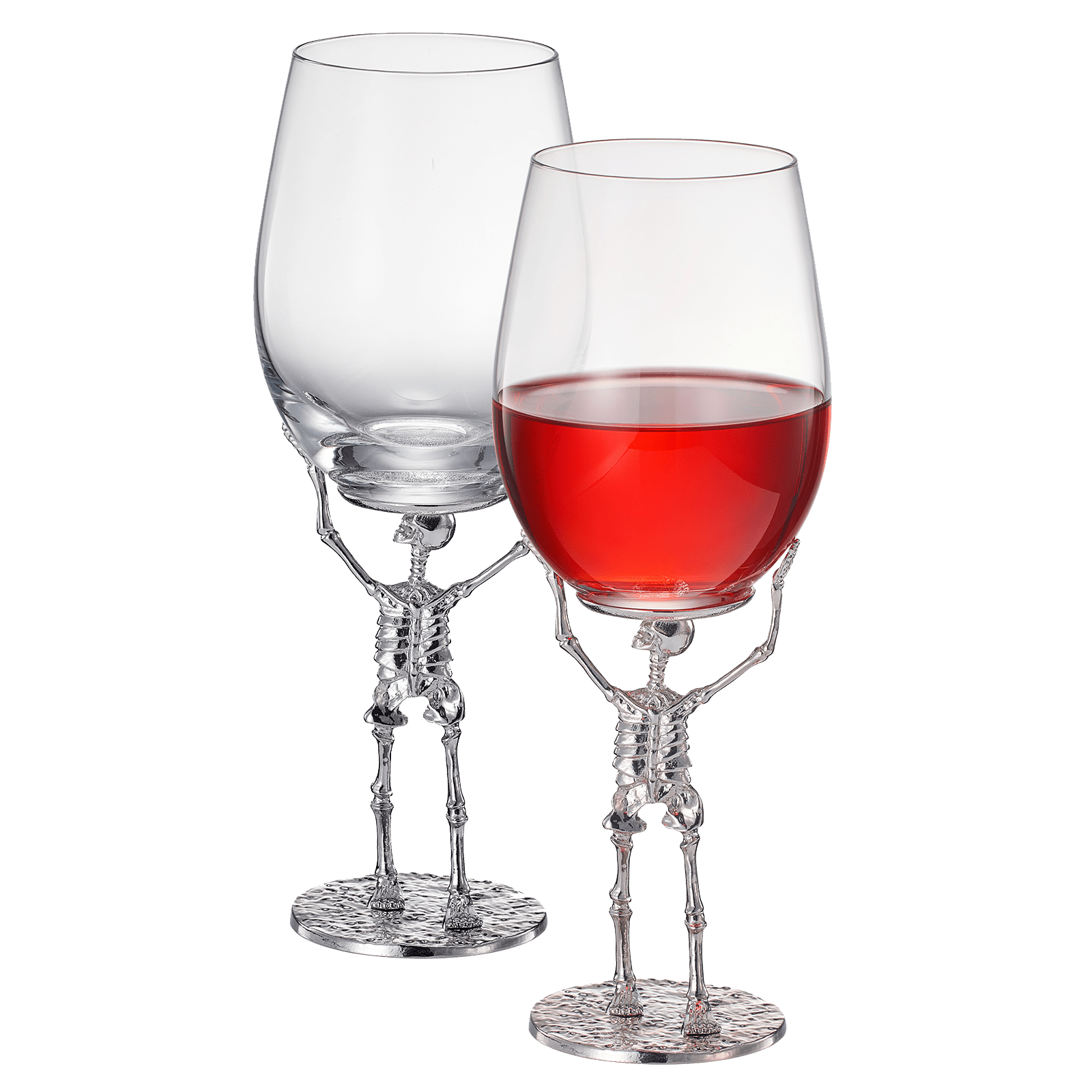 Skeleton Stemmed 19 Oz. Wine Glass (Set Of 2) - POPvault