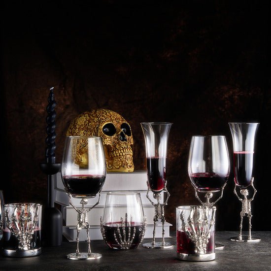 Skeleton Stemmed 19 Oz. Wine Glass (Set Of 2) - POPvault