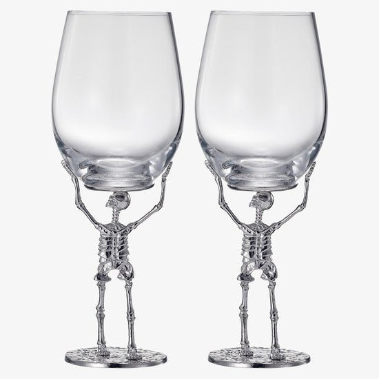 Skeleton Stemmed 19 Oz. Wine Glass (Set Of 2) - POPvault