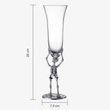 Skeleton Stemmed 7.5 Oz. Champagne Flute Glass (Set of 2) - POPvault