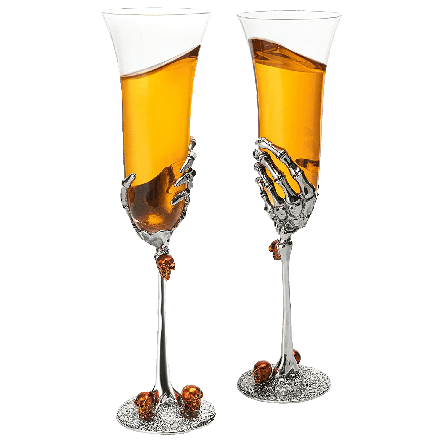 Skeleton Stemmed 7.5 Oz. Champagne Flute Glass Single - POPvault