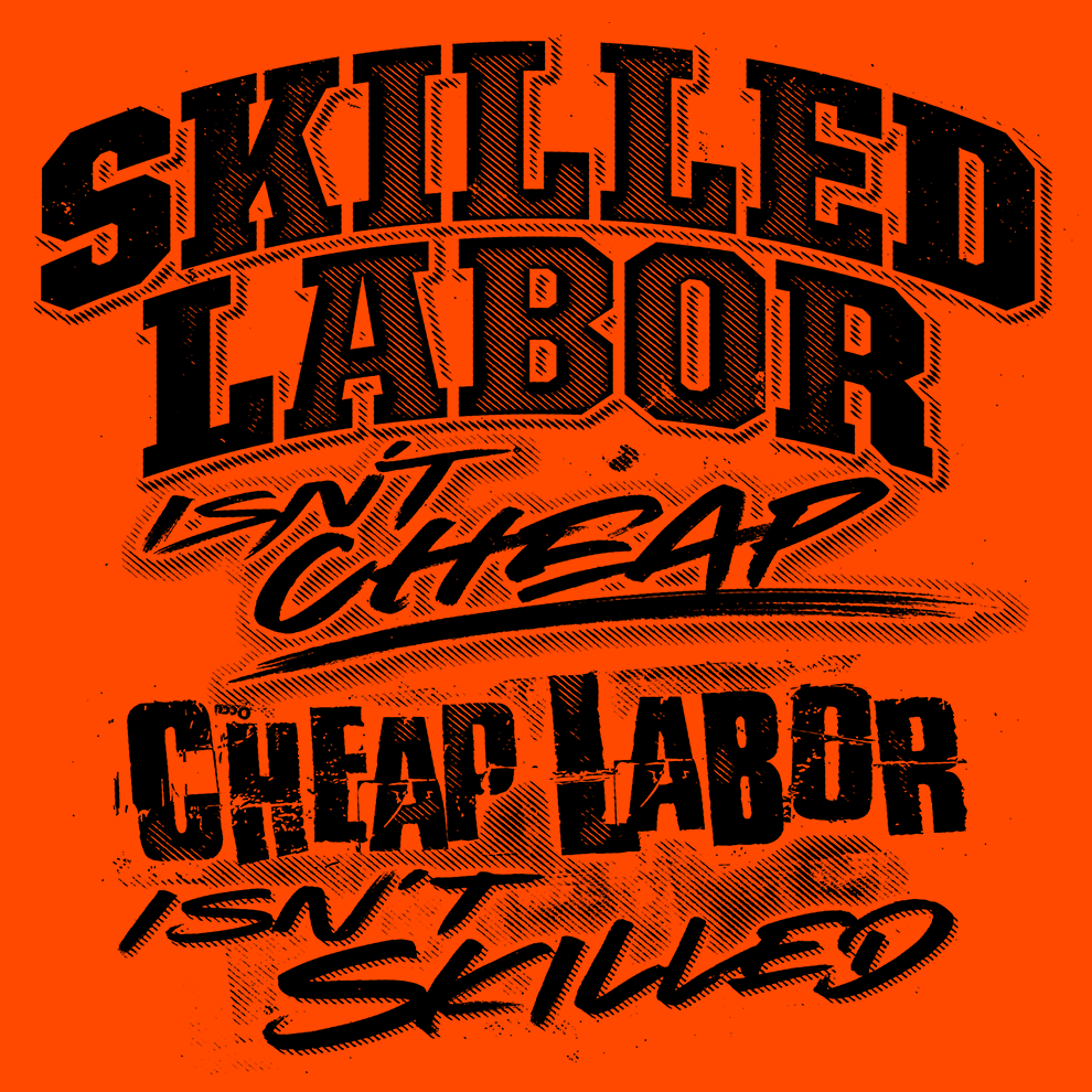 Skilled Labor - Safety Yellow T-Shirt - POPvault