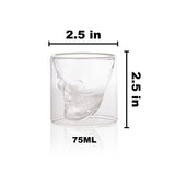 Skull Shot Glasses - Set of 4 (2.5 fl. oz.) - POPvault