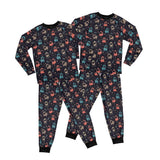 Space Pug Pajama Set in Kids and Adult Sizes, Matching Family PJs - POPvault - adult - black pug - black pug gift