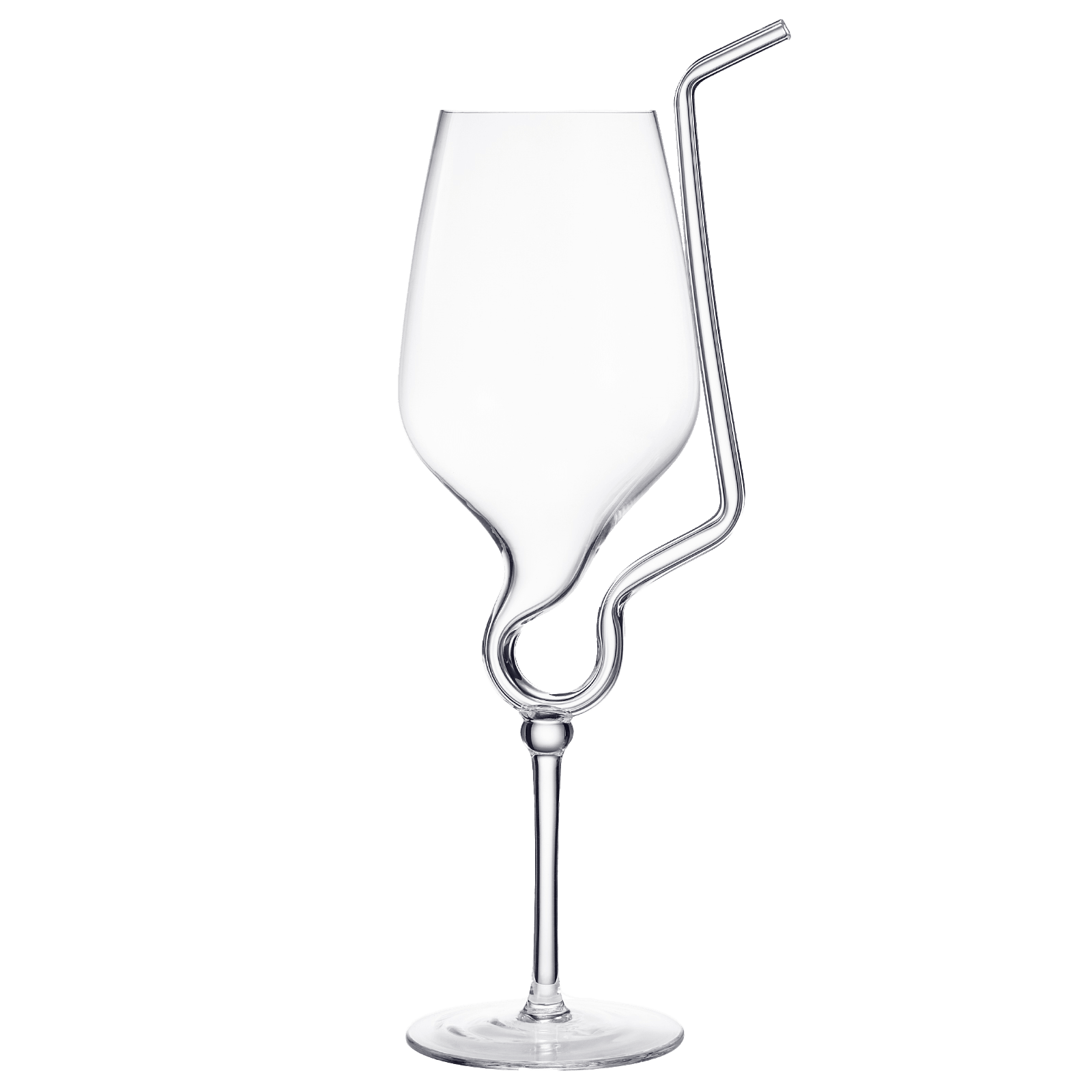 Spiral Straw 16 Oz. Stemmed Wine Glass Single - POPvault