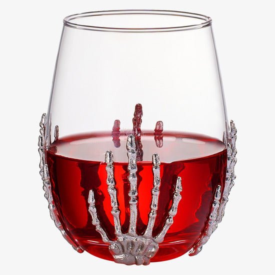 Stemless Skeleton 17 Oz. Wine Glasses (Set of 2) - POPvault
