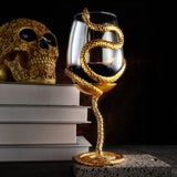 Stemmed Gold Snake 19 Oz. Wine Glass Single - POPvault