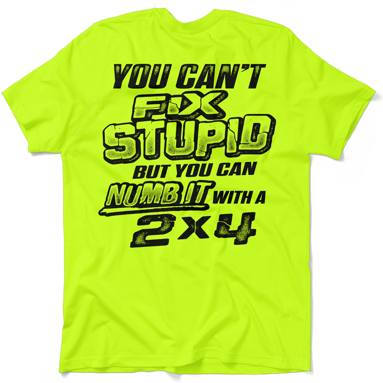 Stupid - Safety Yellow T-Shirt - POPvault