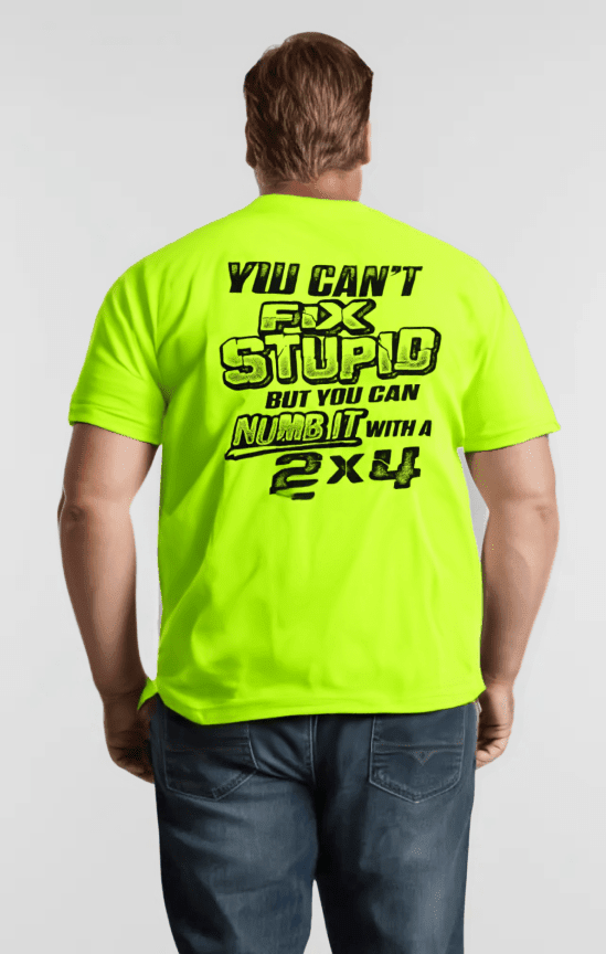 Stupid - Safety Yellow T-Shirt - POPvault