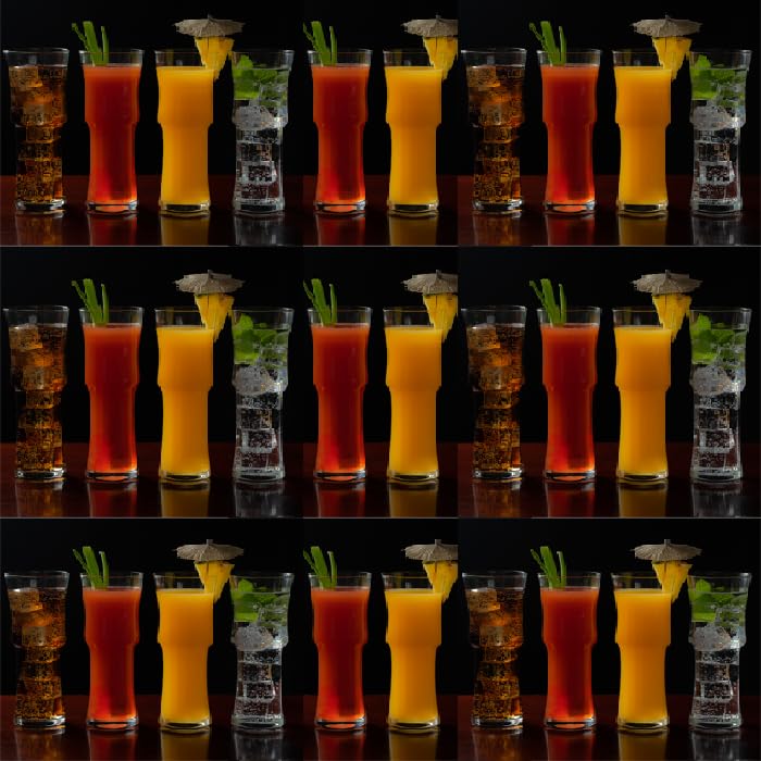 Tall Napoli Hurricane Cocktail Glasses - Handcrafted Cocktail Glass Set (15oz) - POPvault