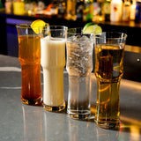 Tall Napoli Hurricane Cocktail Glasses - Handcrafted Cocktail Glass Set (15oz) - POPvault