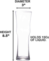 Tall Napoli Hurricane Cocktail Glasses - Handcrafted Cocktail Glass Set (15oz) - POPvault