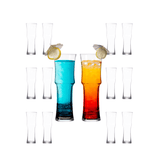 Tall Napoli Hurricane Cocktail Glasses - Handcrafted Cocktail Glass Set (15oz) - POPvault