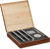 Tequila Shot Glass Gift Box Includes 6 Agave Shot Glasses, Knife, Skull Coaster, and Salt Tin - POPvault