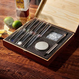 Tequila Shot Glass Gift Box Includes 6 Agave Shot Glasses, Knife, Skull Coaster, and Salt Tin - POPvault