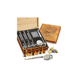 Tequila Shot Glass Gift Box Includes 6 Agave Shot Glasses, Knife, Skull Coaster, and Salt Tin - POPvault