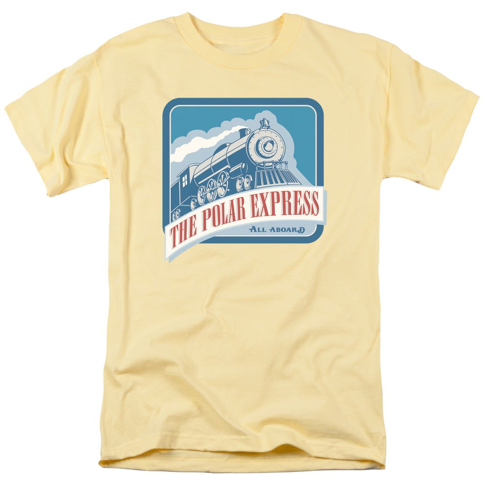 The Polar Express All Aboard Mens T Shirt Yellow Officially Licensed - POPvault