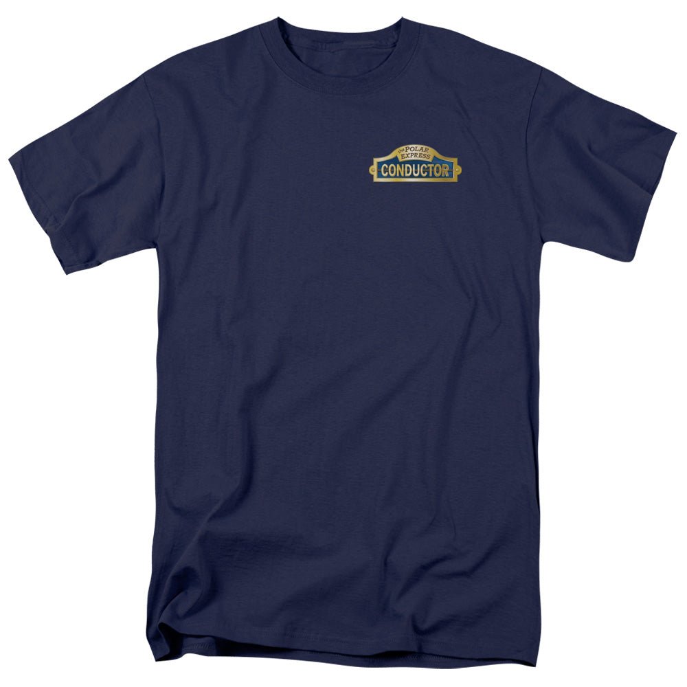 The Polar Express Conductor Mens T Shirt Navy Blue Officially Licensed - POPvault