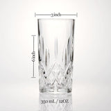 Tom Collins Drinking Glasses – Premium Water Glasses – 12oz - POPvault