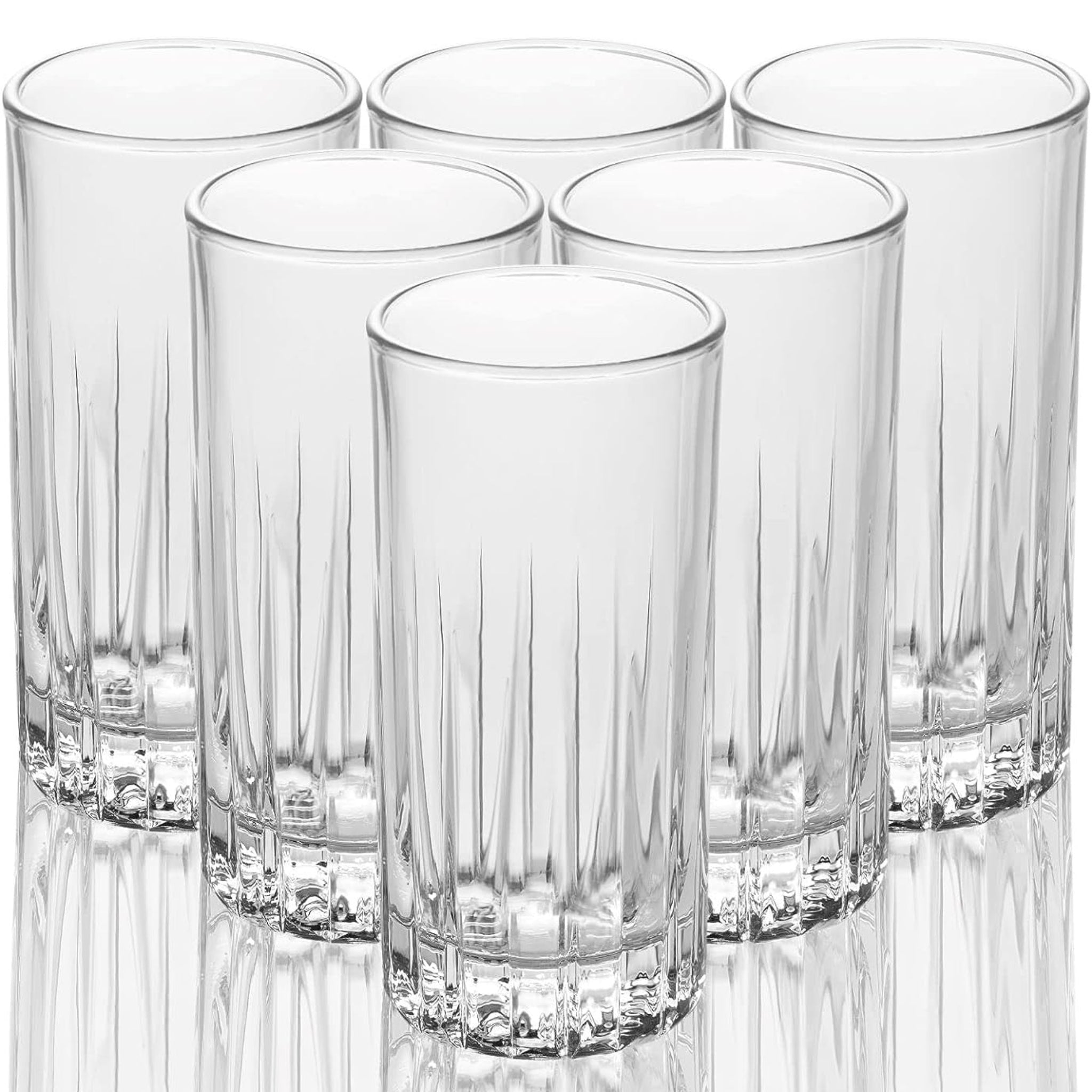 Traze Tom Collins Crystal Cut Glasses - 11.5 Oz - POPvault