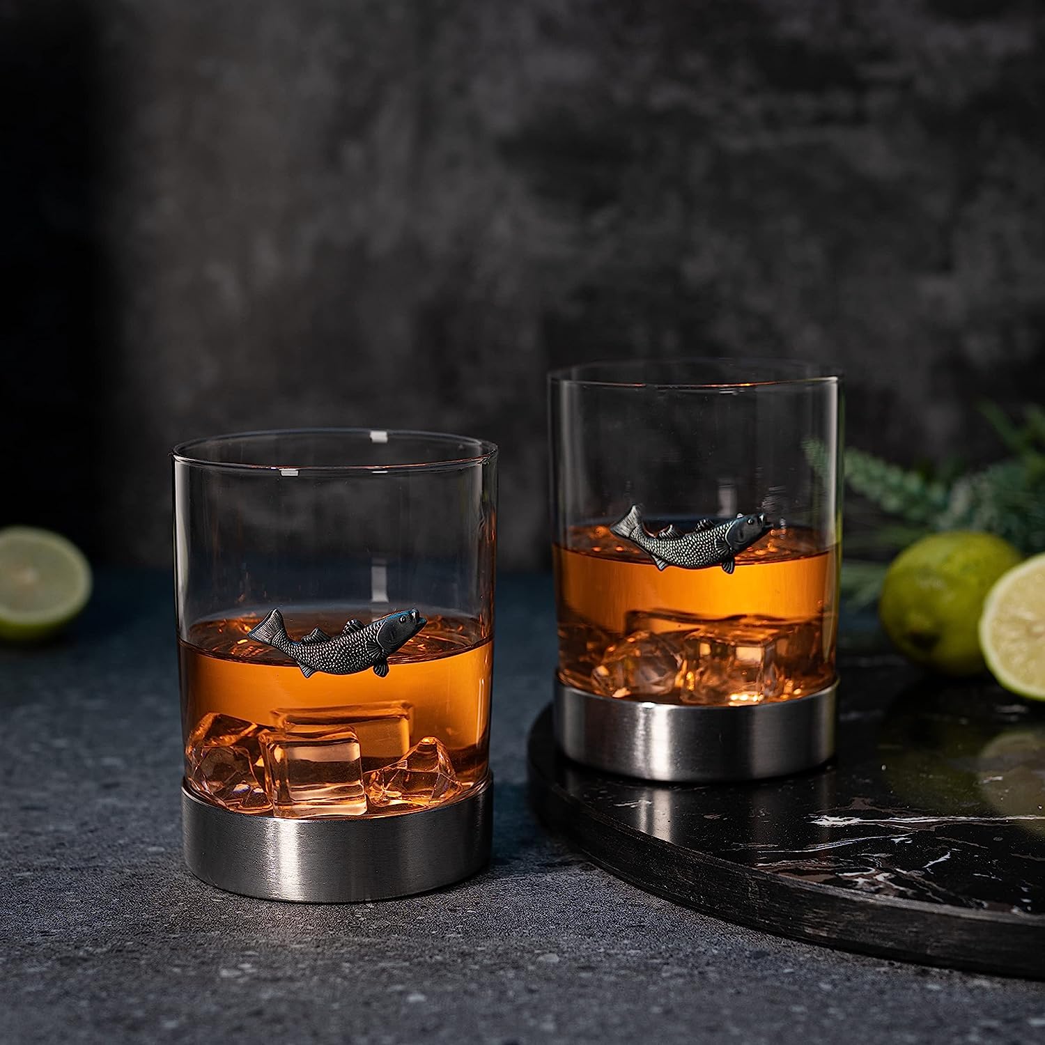 Trout Fishing Whiskey 11 Oz. Glasses (Set of 2) - POPvault